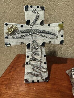FAITH-Loving Memories-Memorial Cross Sympathy Gift for Loss of Loved One-Bling